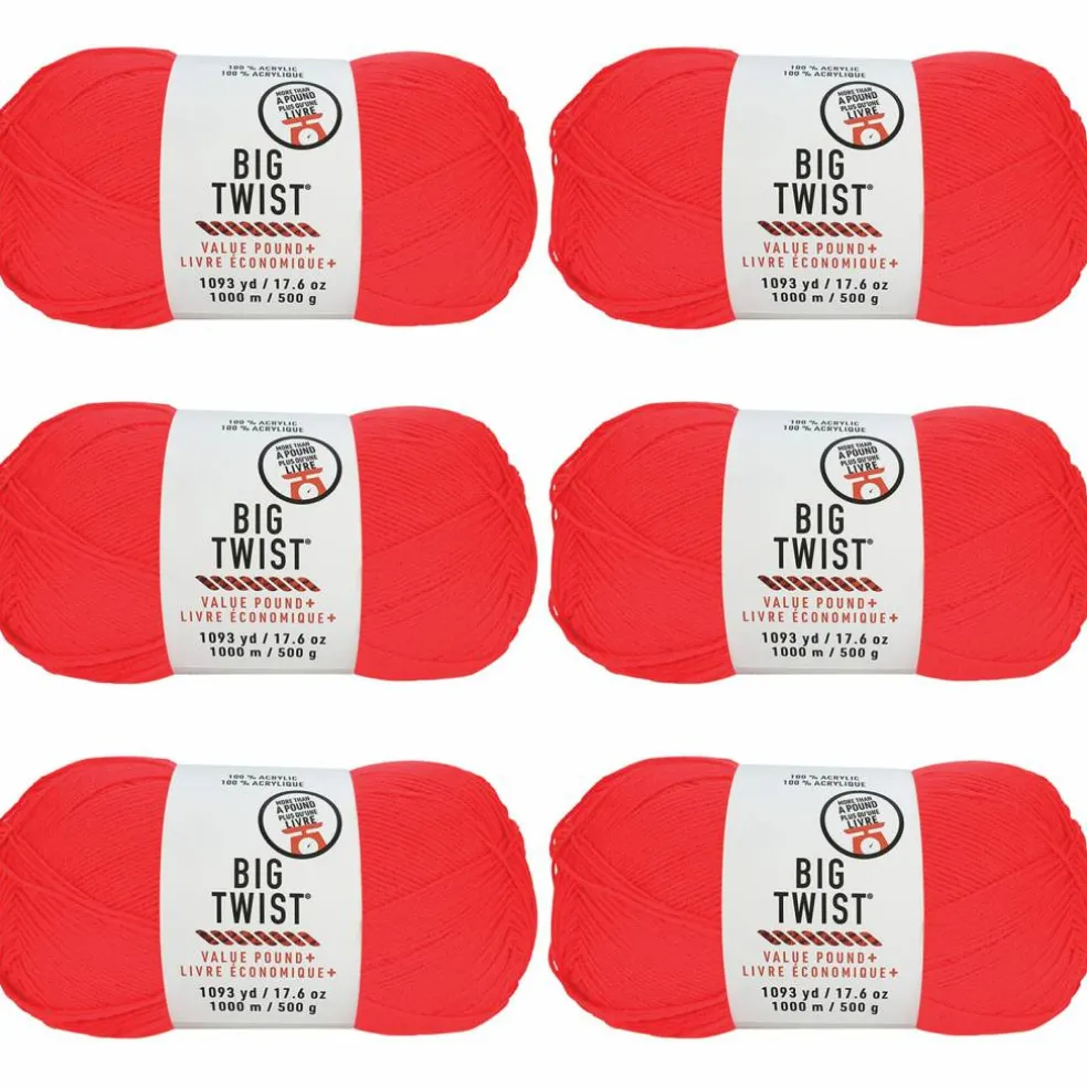 6 Pack: Big Twist® Value Pound+ Yarn