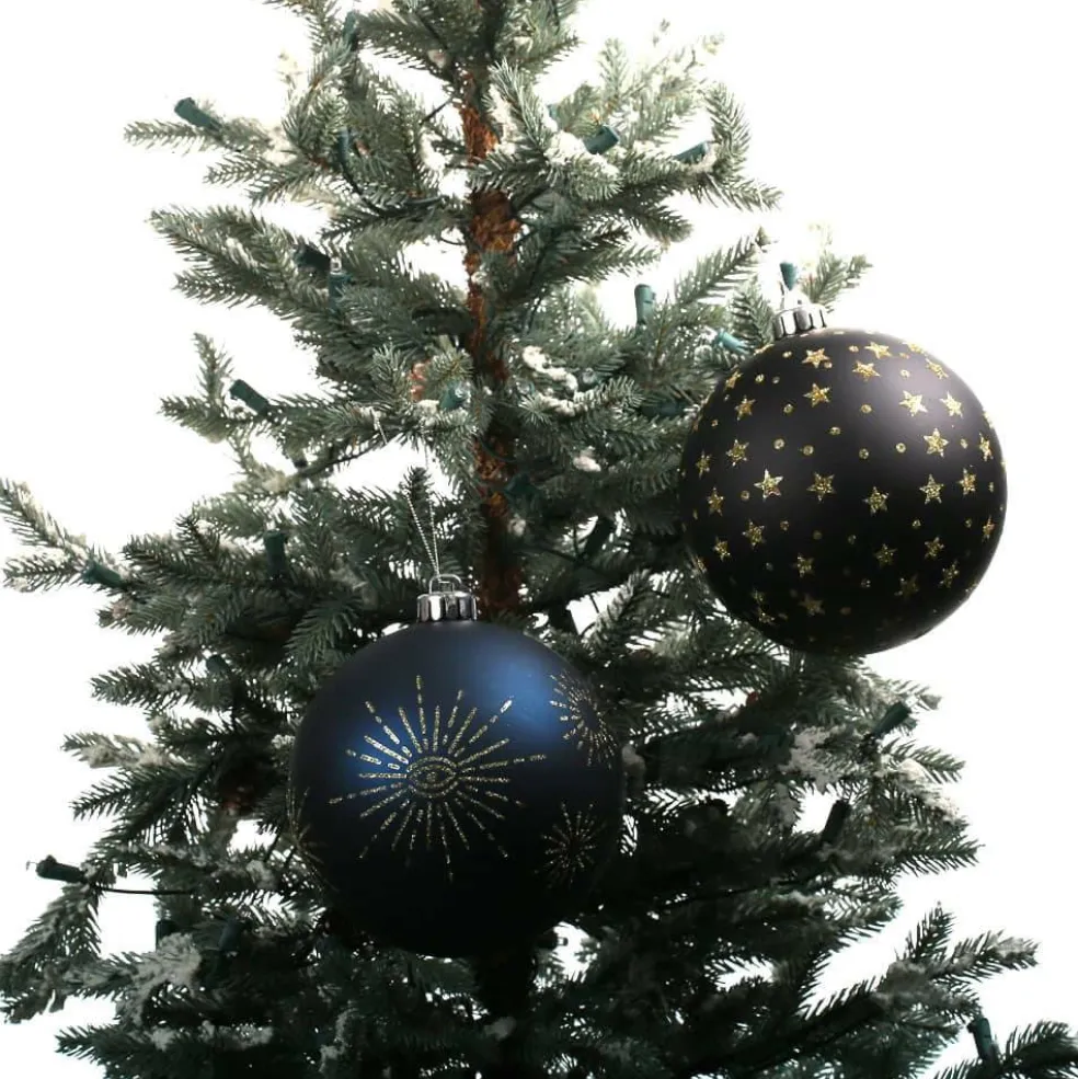 2 Pack 6" Black Celestial Halloween Ball Ornaments by Ashland®