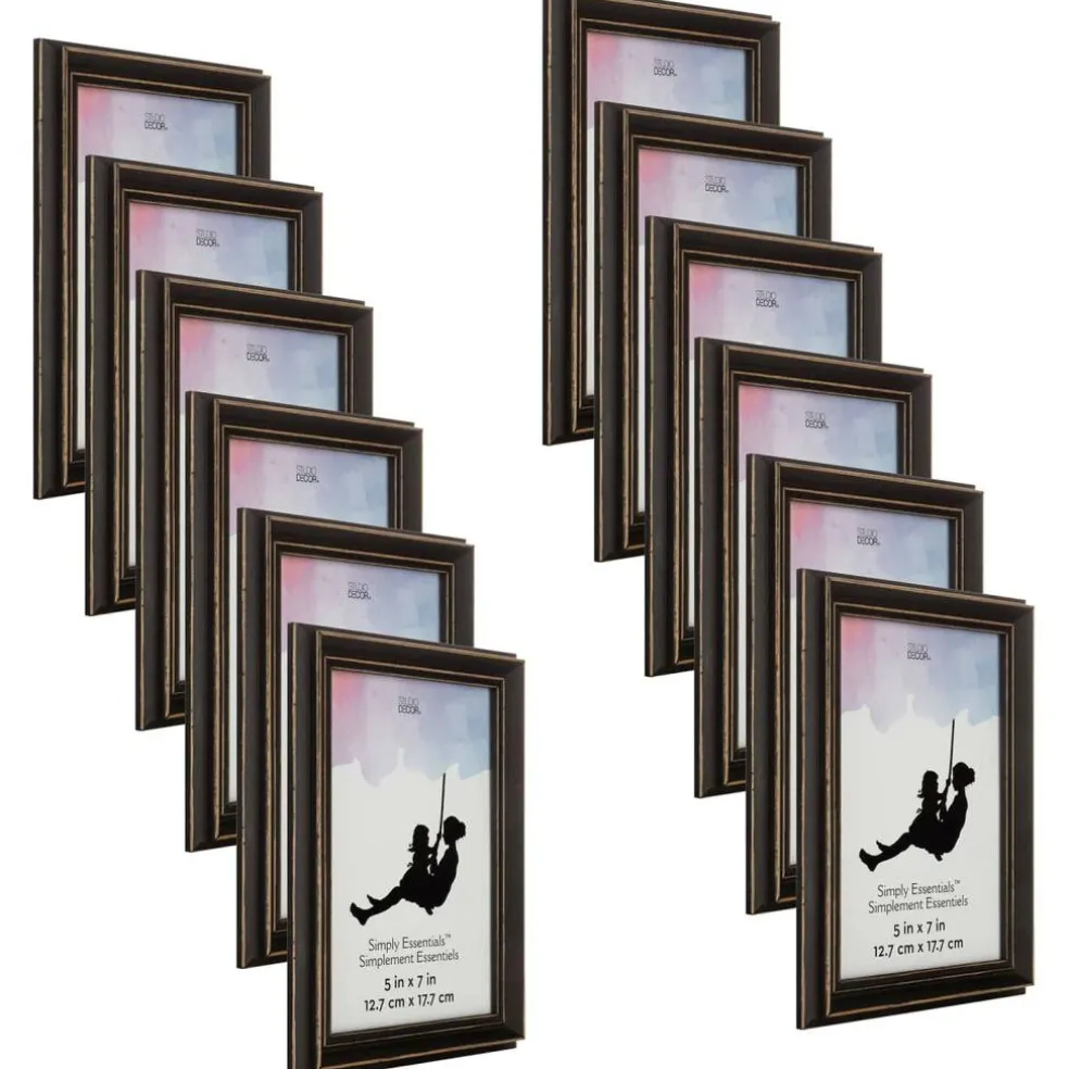 12 Pack: Black Distressed Wood Frame, Simply Essentials™ by Studio Décor®