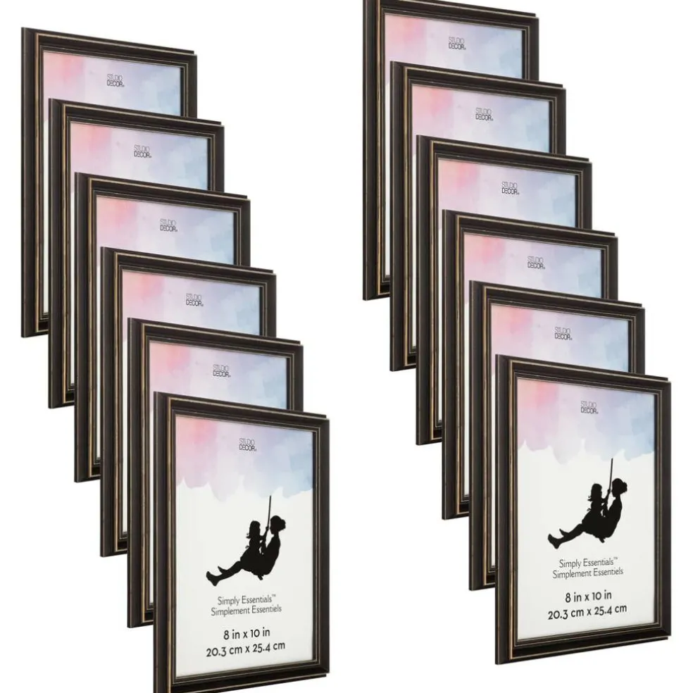 12 Pack: Black Distressed Wood Frame, Simply Essentials™ by Studio Décor®