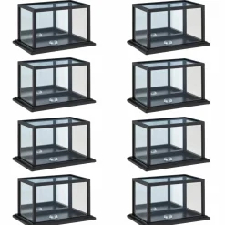 8 Pack: Black Football Display Case With Mirror Back by Studio Décor®