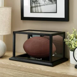 8 Pack: Black Football Display Case With Mirror Back by Studio Décor®