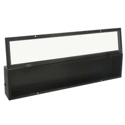 6 Pack: Black Front Loading 28" x 5.8" LED Display Case with Glass Frame by Studio Décor®
