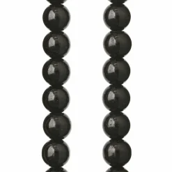 12 Pack: Black Glass Round Beads, 8mm by Bead Landing™