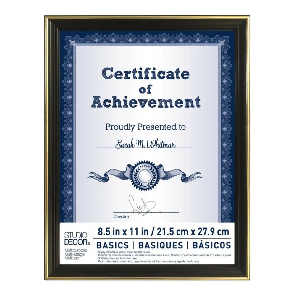 12 Pack: Black & Gold Multipurpose 8.5" x 11" Frame, Basics by Studio Décor®