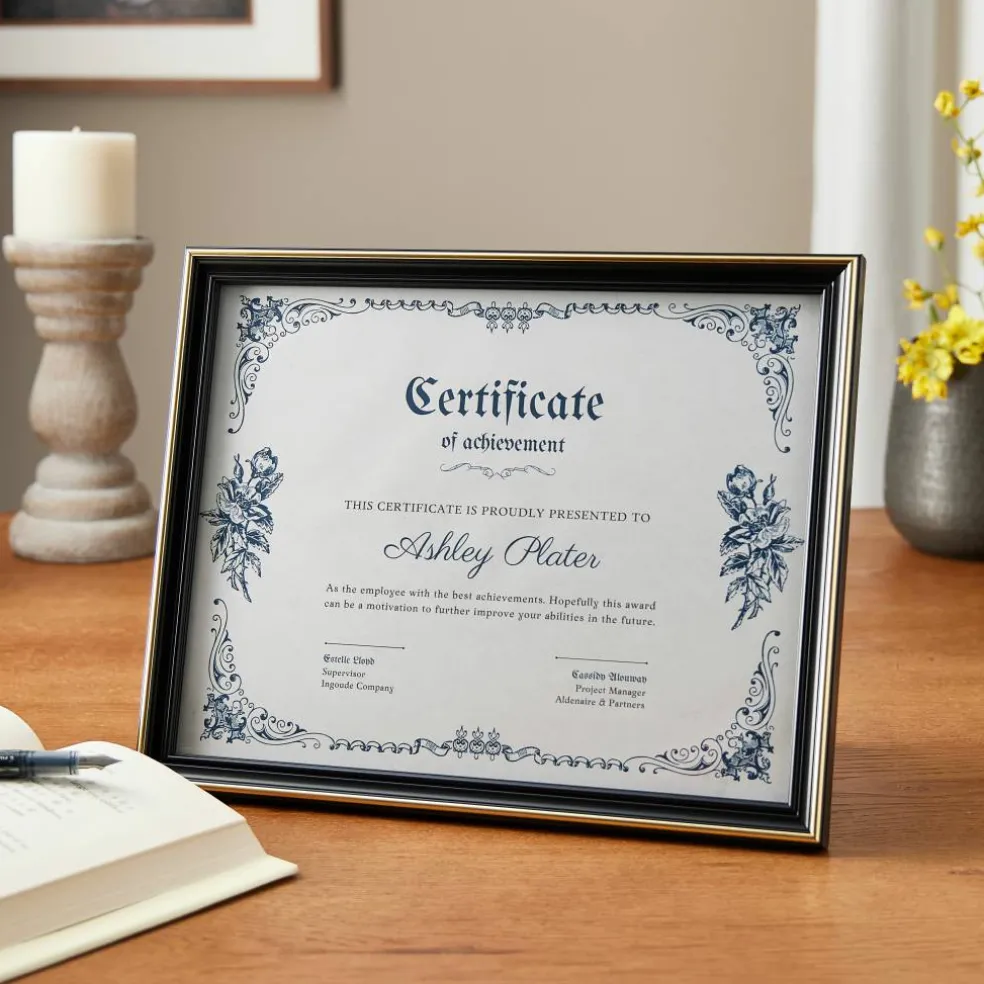 12 Pack: Black & Gold Multipurpose 8.5" x 11" Frame, Basics by Studio Décor®