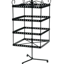6 Pack: Black Metal Spinning Earring Rack by Bead Landing™