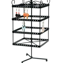 6 Pack: Black Metal Spinning Earring Rack by Bead Landing™