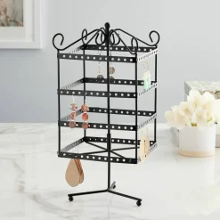 6 Pack: Black Metal Spinning Earring Rack by Bead Landing™
