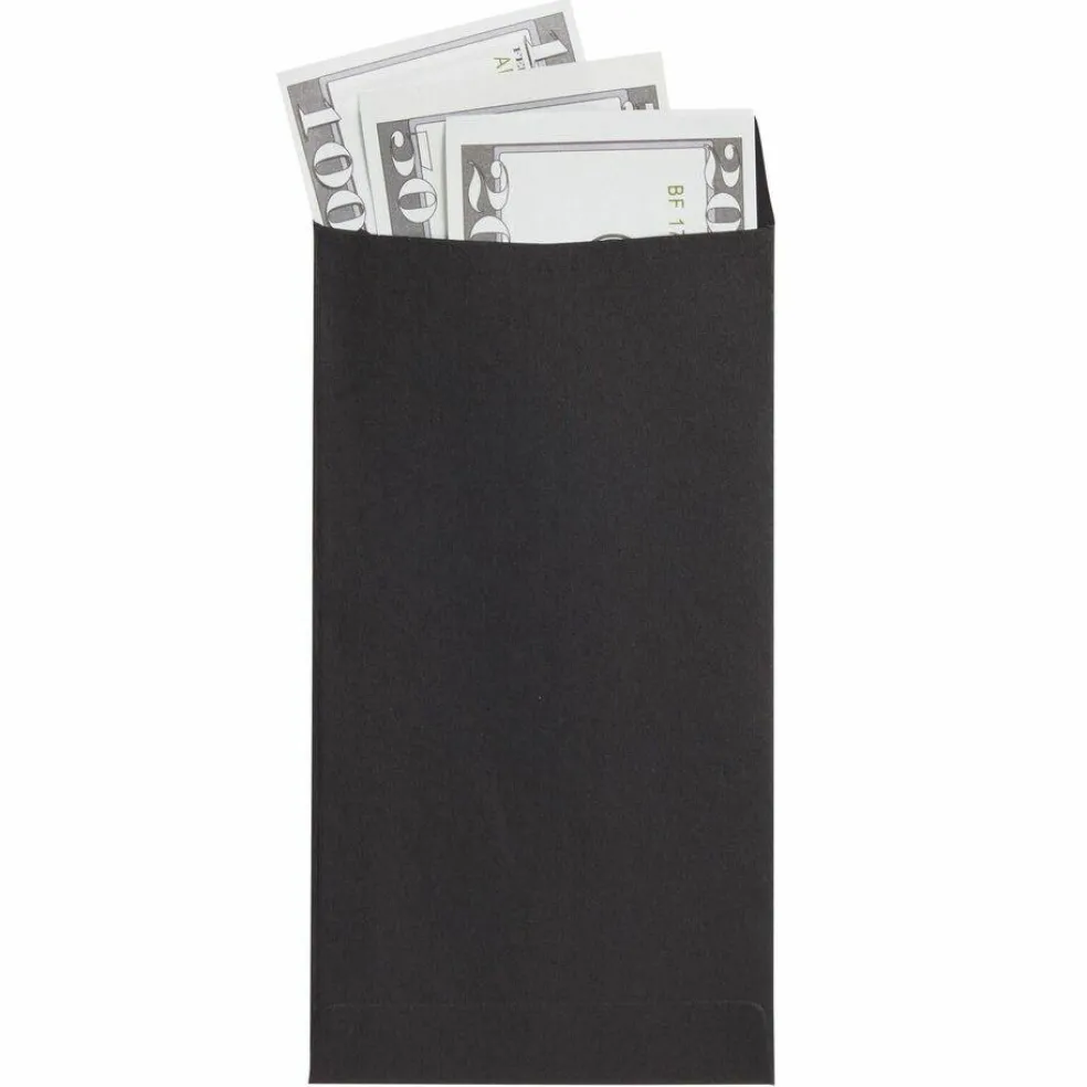 100 Pack Black Money Envelopes for Cash Budgeting
