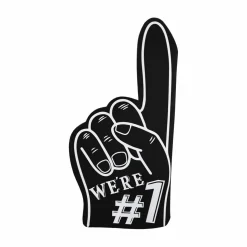 6 Pack: 18" Black No.1 Foam Finger by Celebrate Itâ„¢