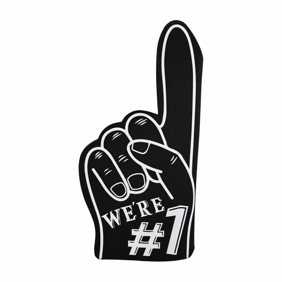 6 Pack: 18" Black No.1 Foam Finger by Celebrate It™