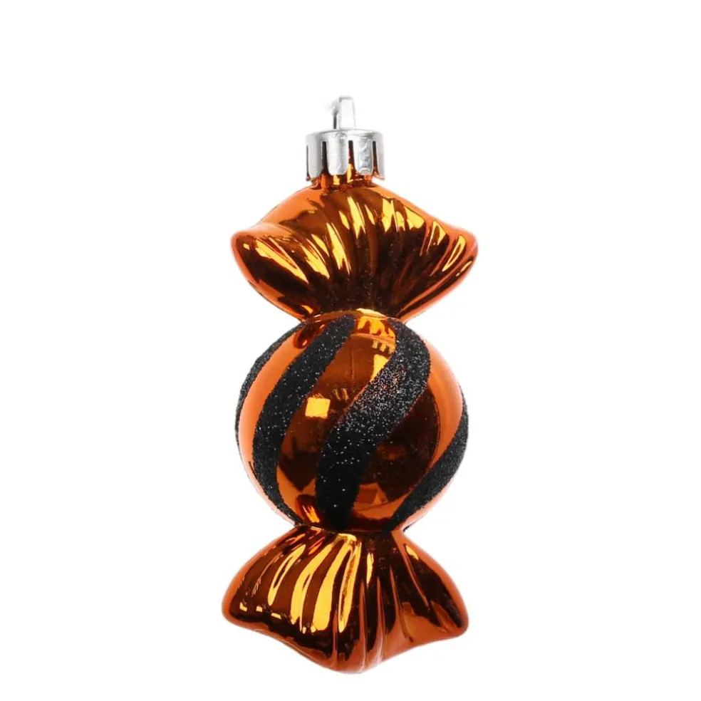 3 Pack Black & Orange Wrapped Candy Halloween Ornaments by Ashland®