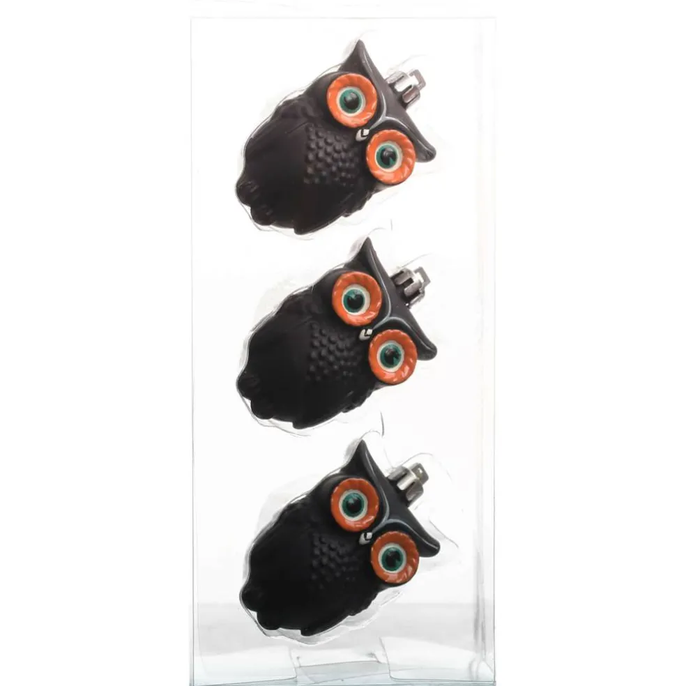 3 Pack Black Owl Shatterproof Ornaments by Ashland®