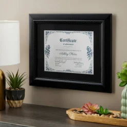 8 Pack: Black Rope 8.5" x 11" Document Frame with Mat, Graduation Collection by Studio Décor®