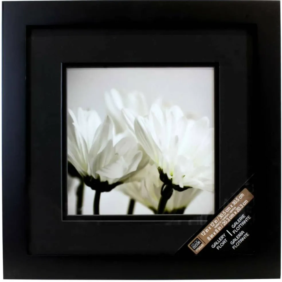 8 Pack: Black Square Gallery Wall Frame with Black Double Mat by Studio Décor®