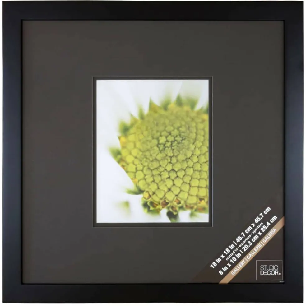 8 Pack: Black Square 8" x 10" Frame with Black Double Mat, Gallery by Studio Décor®