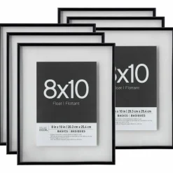 6 Pack: Black Thin 8" x 10" Float Frame, Basics by Studio Décor®
