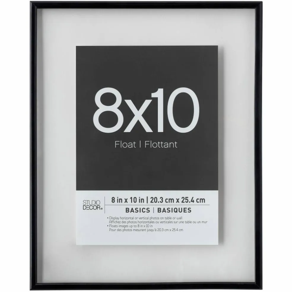 6 Pack: Black Thin 8" x 10" Float Frame, Basics by Studio Décor®