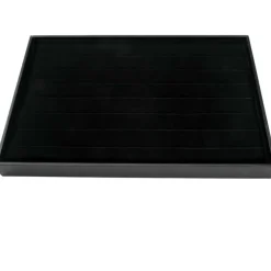 12 Pack: Black Velvet Ring Display Tray by Bead Landing™