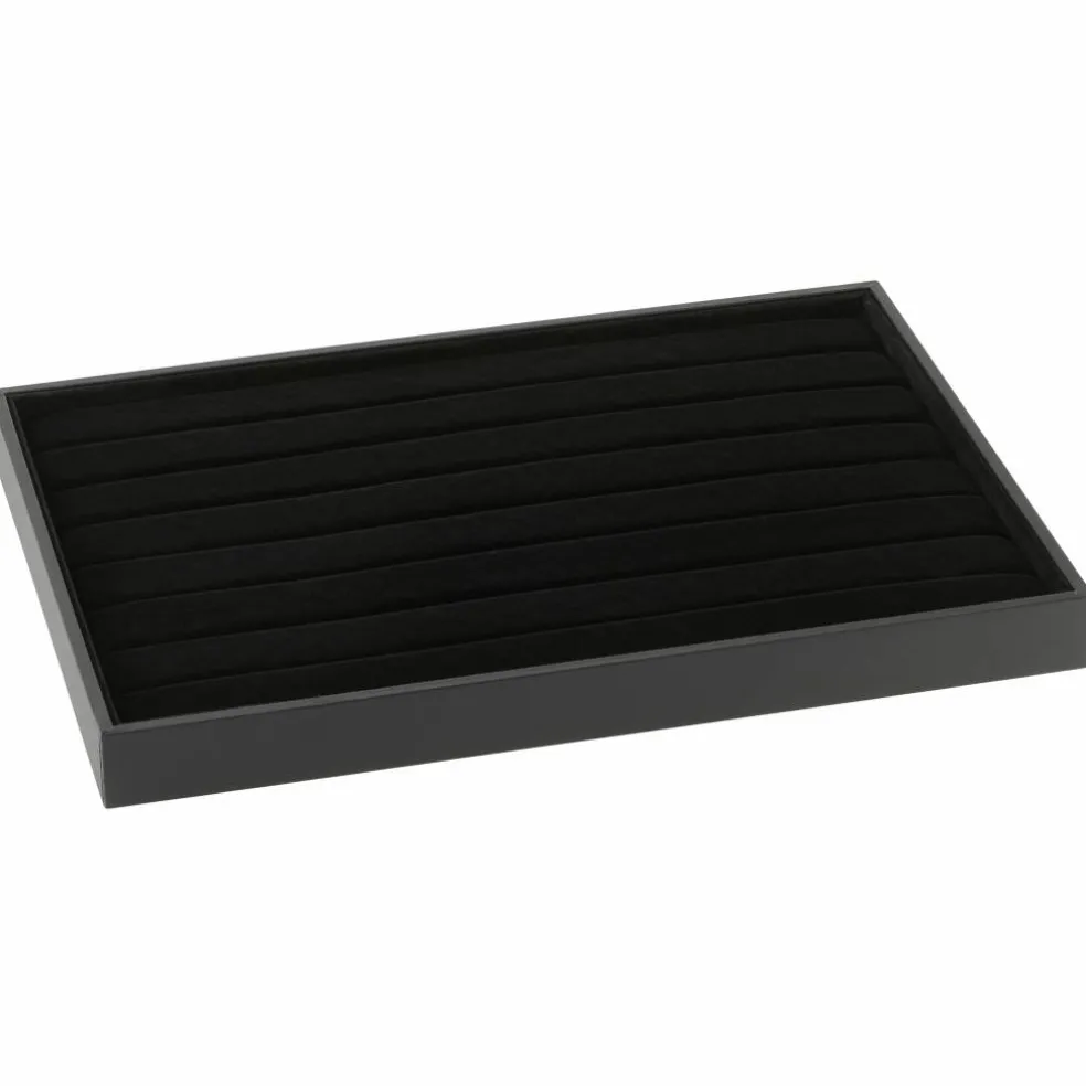 12 Pack: Black Velvet Ring Display Tray by Bead Landing™