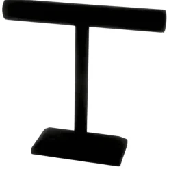 8 Pack: 12" Black Velvet Single Bar Jewelry Stand by Bead Landing™
