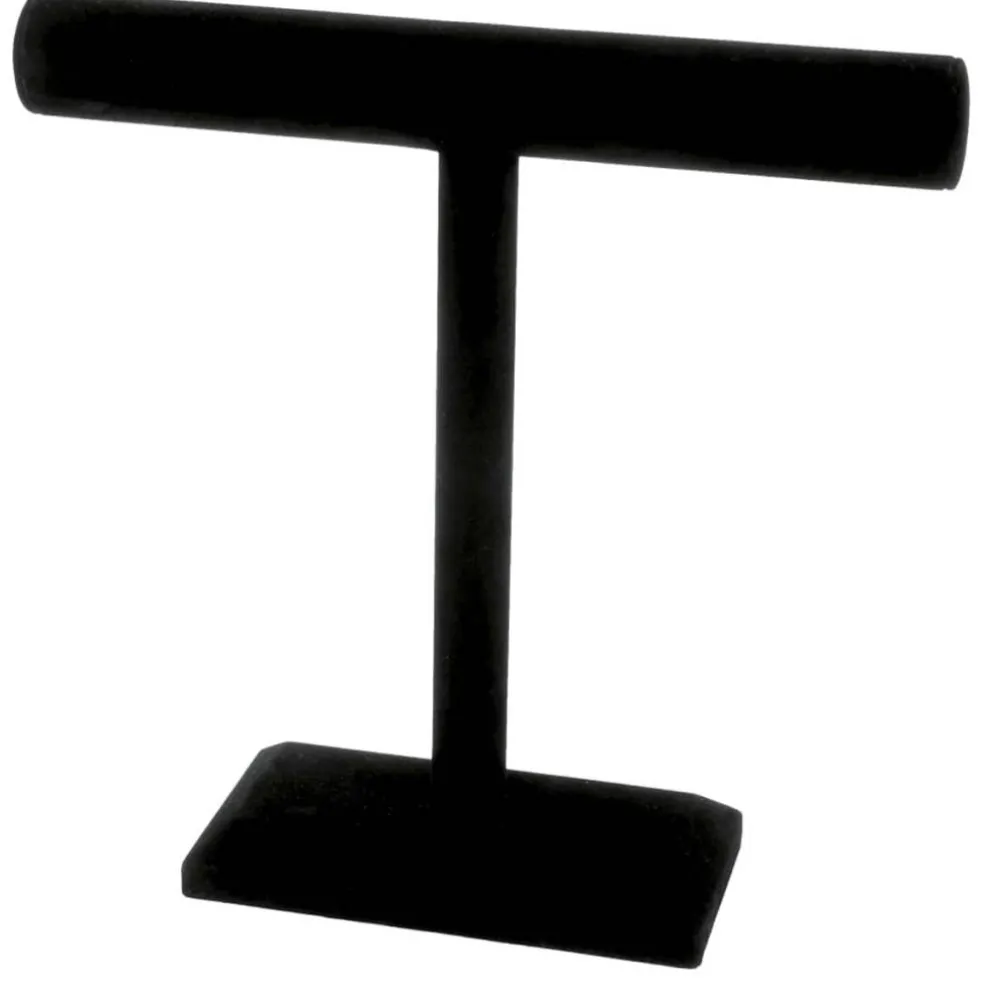 8 Pack: 12" Black Velvet Single Bar Jewelry Stand by Bead Landing™