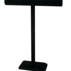 8 Pack: 18" Black Velvet Single Bar Jewelry Stand by Bead Landing™