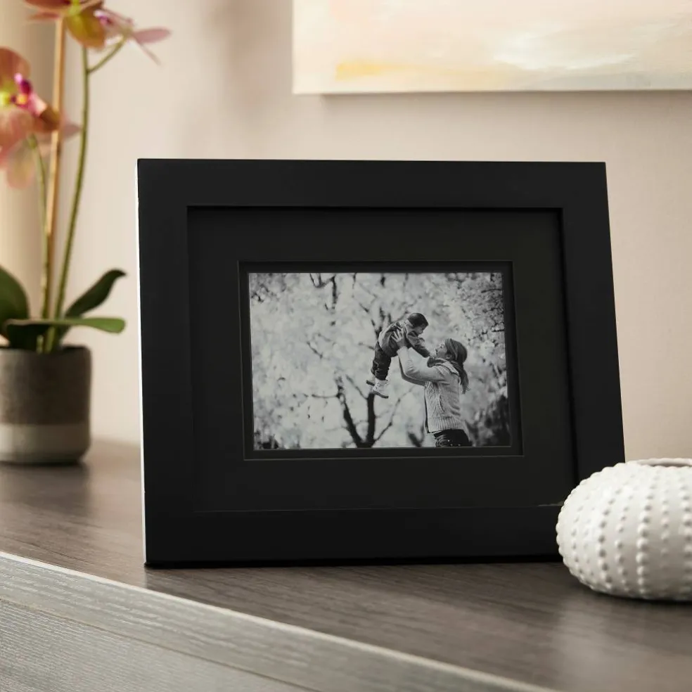 8 Pack: Black 5" x 7" Gallery Frame with Black Double Mat Airfloat Gallery™ by Studio Décor®
