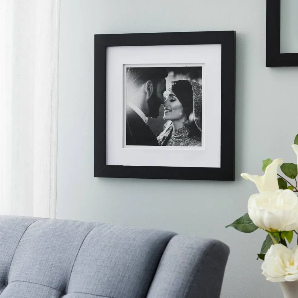 8 Pack: Black 8" x 8' Square Gallery Wall Frame with Double Mat by Studio Décor®