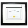8 Pack: Black, 13" x 15.5" With 8.5" x 11" Double Mat, Document Frame by Studio Décor®
