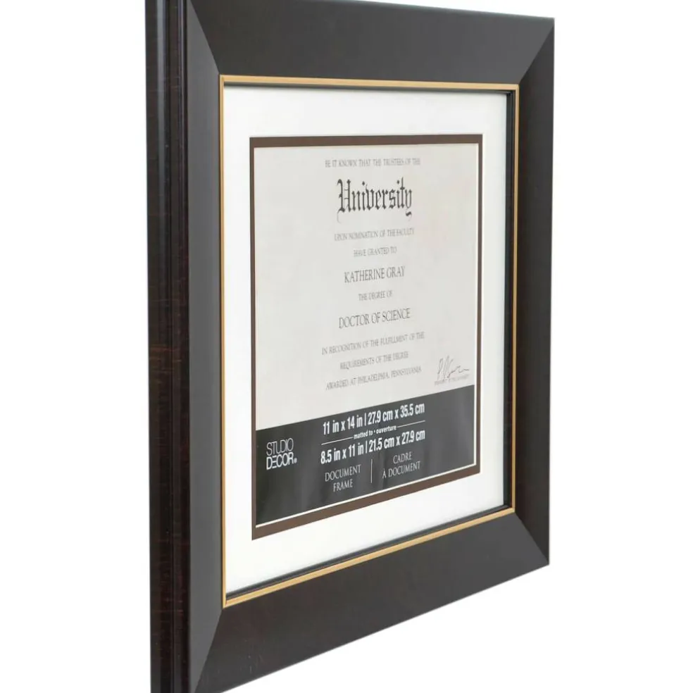 8 Pack: Brown & Gold 8.5" x 11" Document Frame with Mat by Studio Décor®