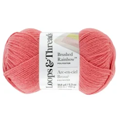 15 Pack: Brushed Rainbow™ Yarn by Loops & Threads®