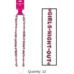 12 Pack Bulk Bachelorette Party Girls' Night Out Bead Necklaces