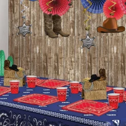 12 Pack Bulk 3-D Western Party Centerpiece