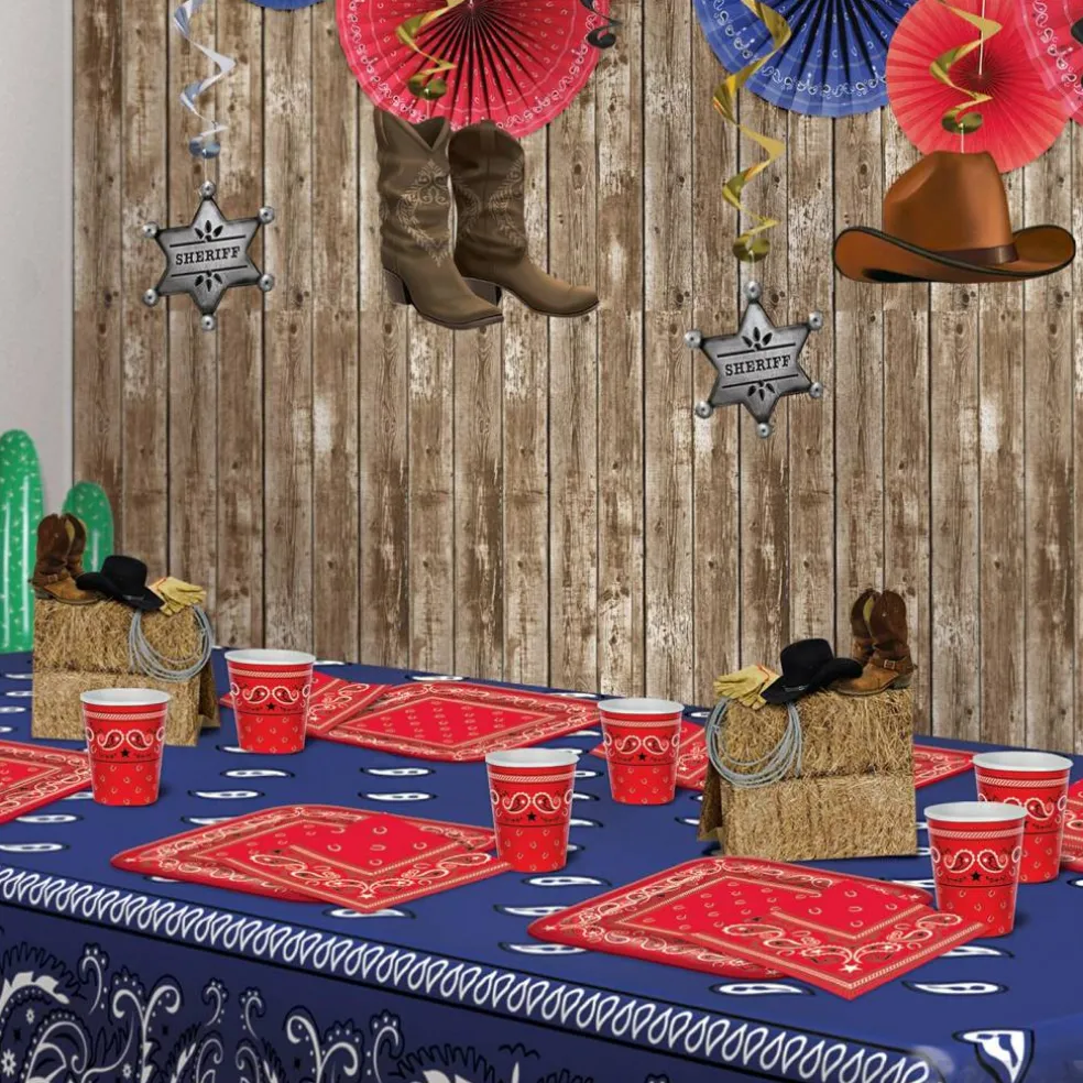 12 Pack Bulk 3-D Western Party Centerpiece