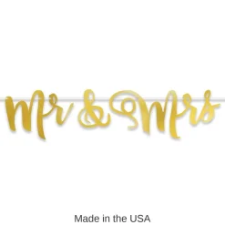 12 Pack Bulk Foil Mr/Mrs Wedding Party Streamer