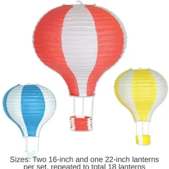 18 Pack Bulk Hot Air Balloon Party Paper Lanterns