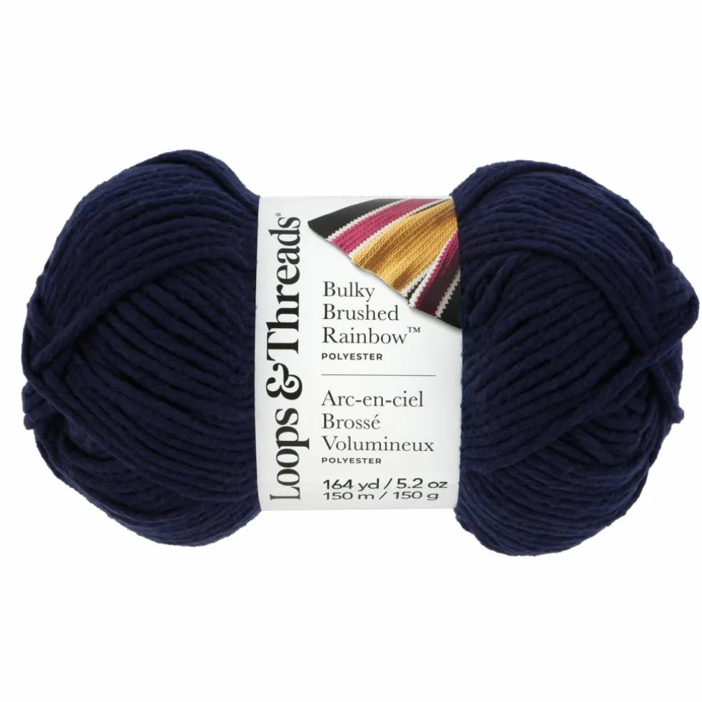6 Pack: Bulky Brushed Rainbow™ Yarn by Loops & Threads®