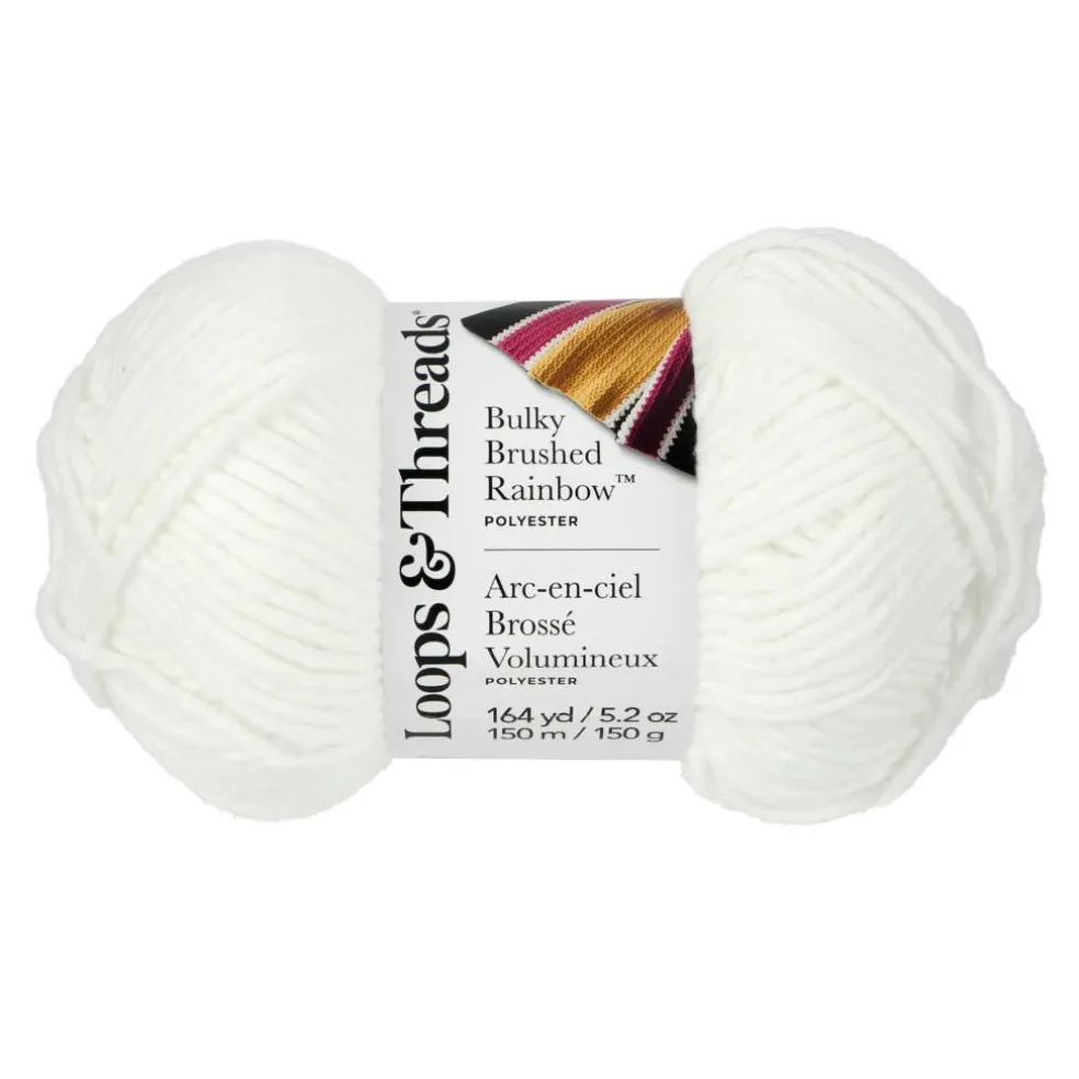 6 Pack: Bulky Brushed Rainbow™ Yarn by Loops & Threads®