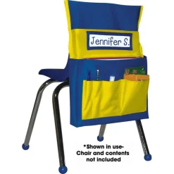 12 Pack: Chairback Buddy™ Pocket Chart, Blue/Yellow