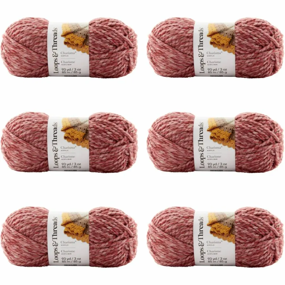 6 Pack: Charisma™ Heather Yarn by Loops & Threads®