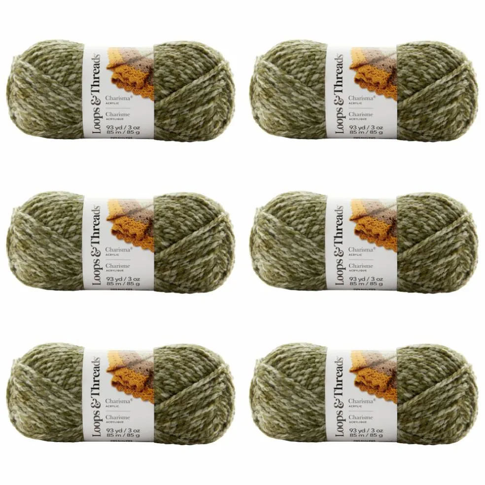 6 Pack: Charisma™ Heather Yarn by Loops & Threads®