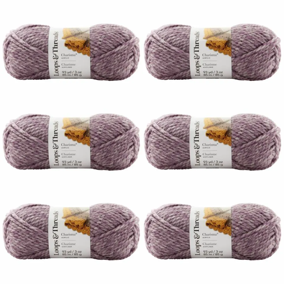 6 Pack: Charisma™ Heather Yarn by Loops & Threads®