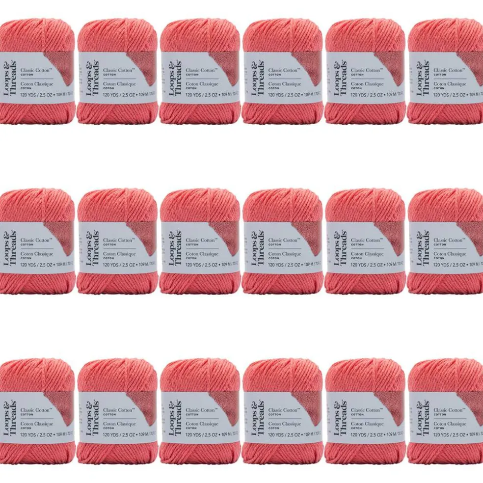 18 Pack: Classic Cotton™ Yarn by Loops & Threads®