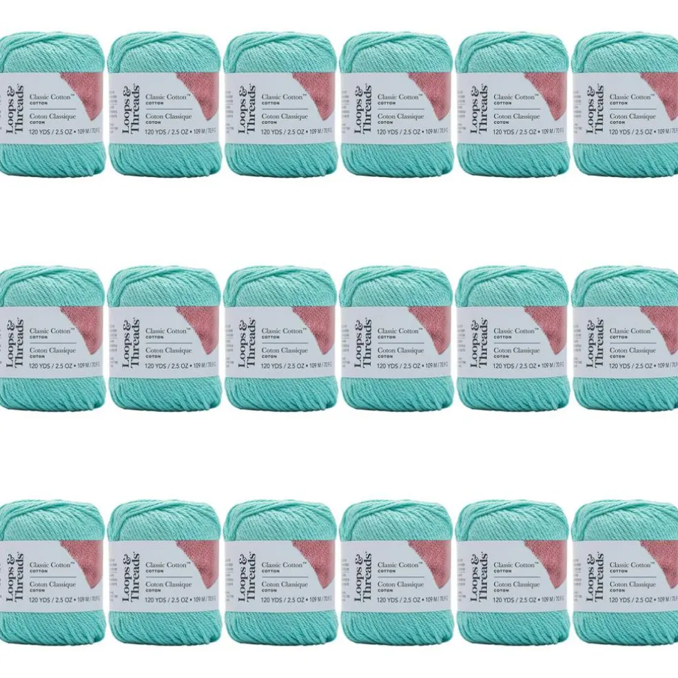18 Pack: Classic Cotton™ Yarn by Loops & Threads®