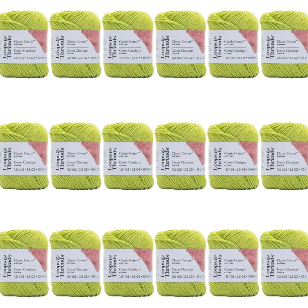 18 Pack: Classic Cotton™ Yarn by Loops & Threads®