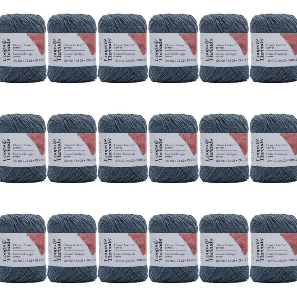 18 Pack: Classic Cotton™ Yarn by Loops & Threads®