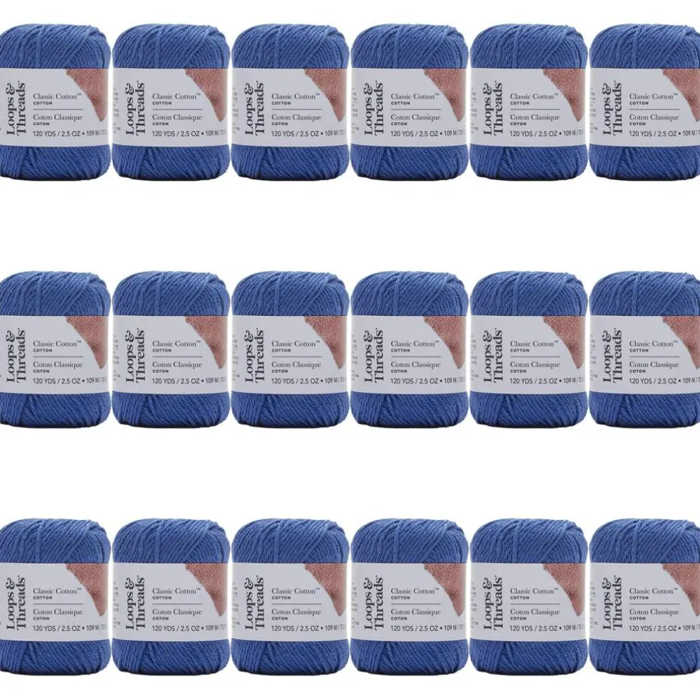 18 Pack: Classic Cotton™ Yarn by Loops & Threads®