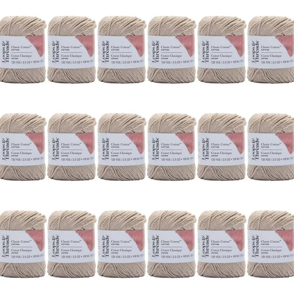 18 Pack: Classic Cotton™ Yarn by Loops & Threads®